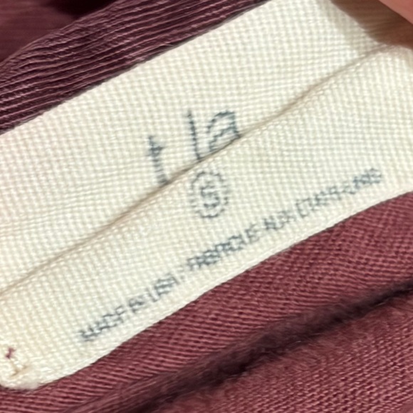 Anthropologie T.La Gemistus CrossBack Jumpsuit Romper Size S Burgundy Sleeveless - Picture 8 of 9